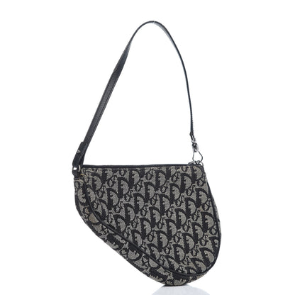 Christian Dior Monogram Mini Saddle Pochette Navy 3 of 11