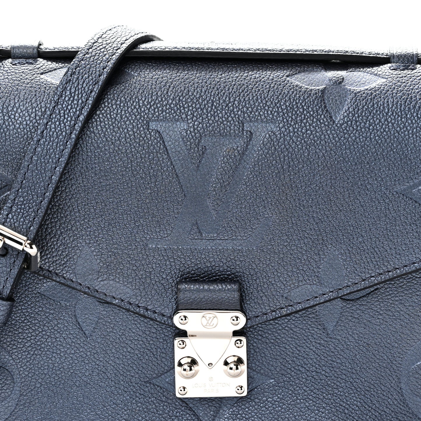Metallic Empreinte Monogram Giant Pochette Metis Navy Nacre