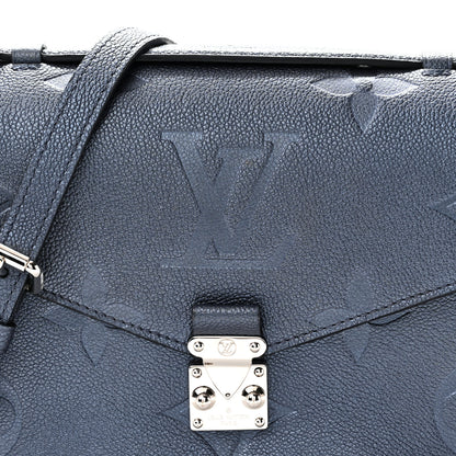 Louis Vuitton Metallic Empreinte Monogram Giant Pochette Metis Navy Nacre 7 of 9