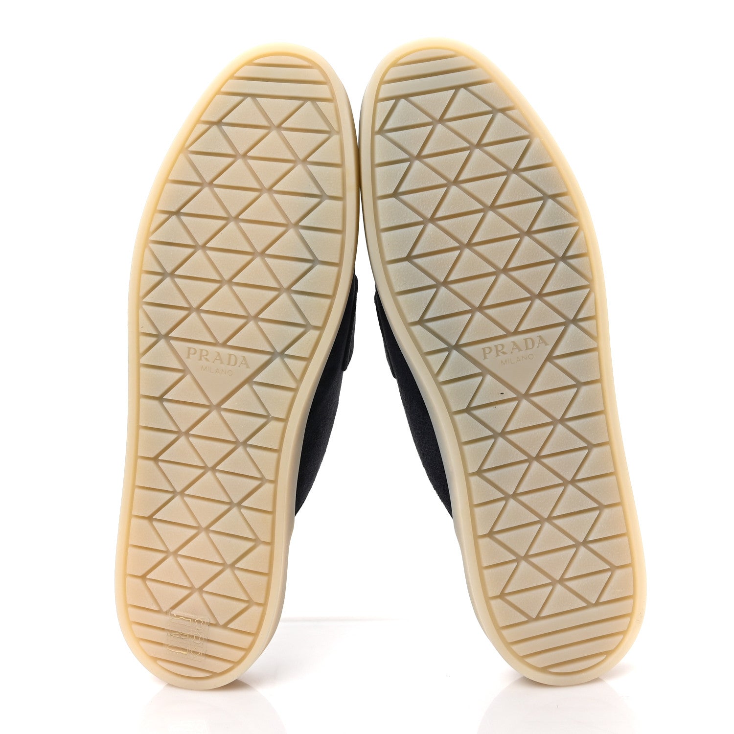 Prada Suede Metal Triangle Logo Saint Tropez 25mm Loafer Mules 40 Bleu 5 of 7