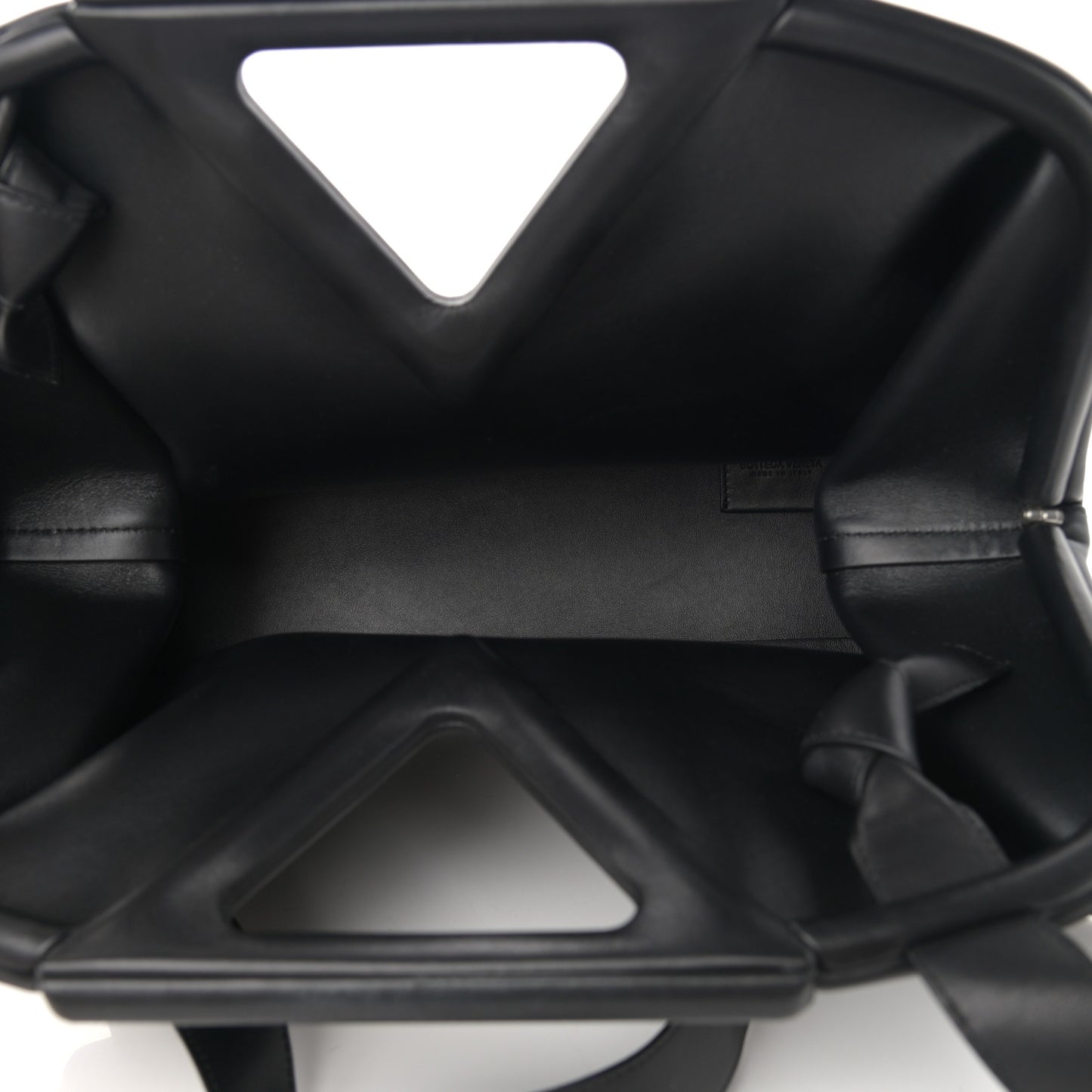 Calfskin Large The Point Triangle Bag Black