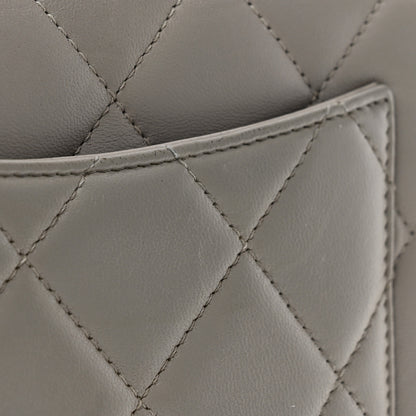 Chanel Lambskin Quilted Small Trendy CC Flap Dual Handle Bag Light Grey 13 of 14