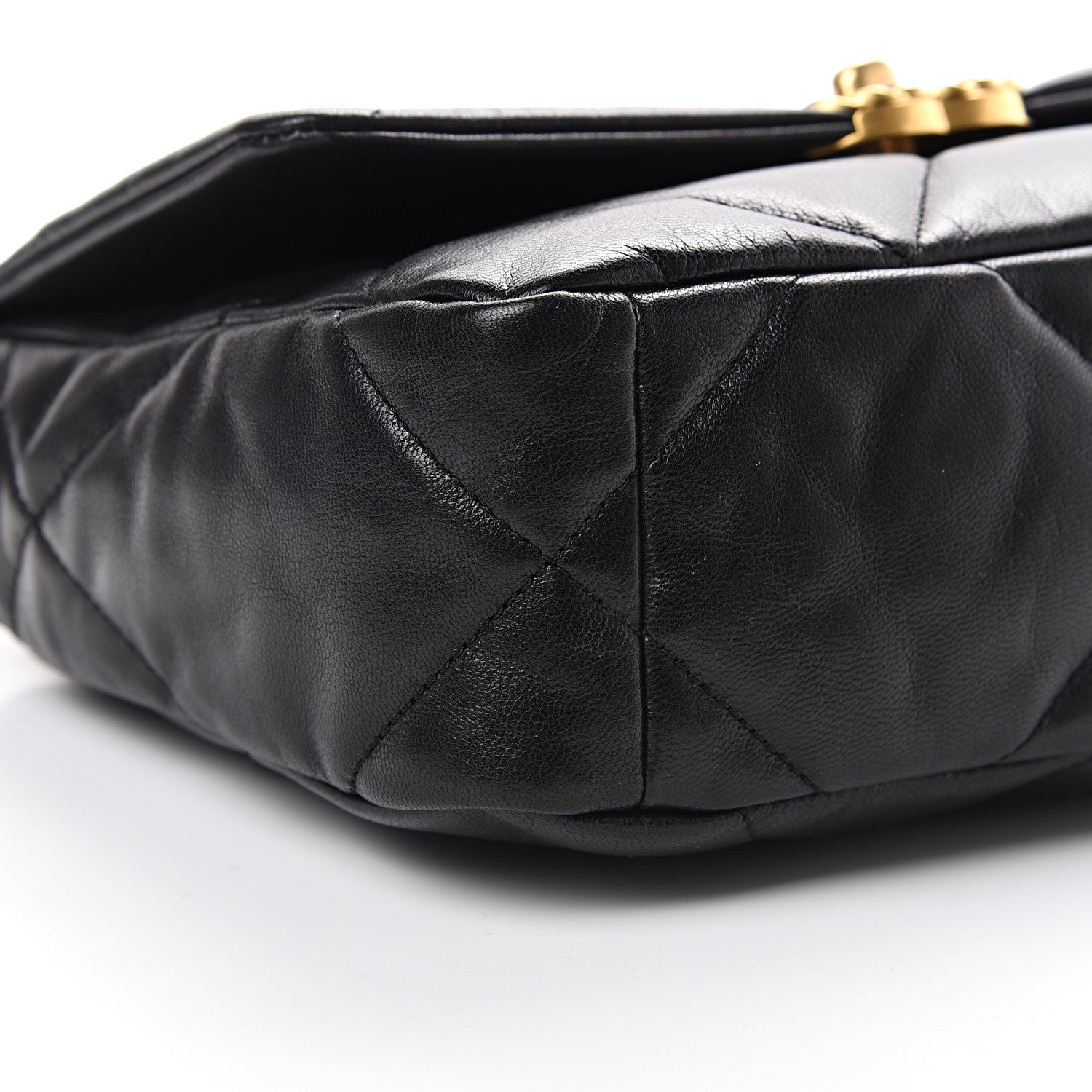 Chanel Goatskin Quilted Medium 19 Flap Black 8 of 10