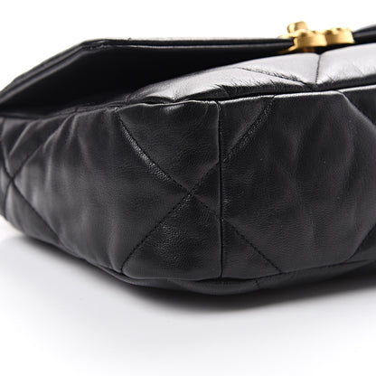 Chanel Goatskin Quilted Medium 19 Flap Black 8 of 10