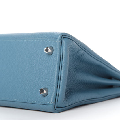 Hermes Togo Kelly Retourne 25 Azur 7 of 10