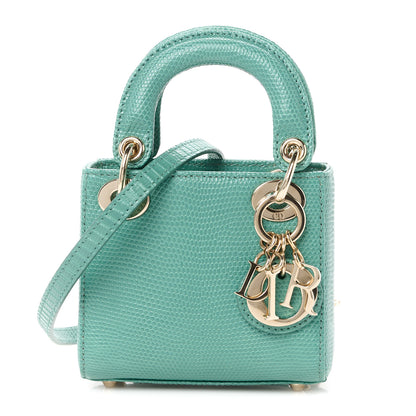 Christian Dior Lizard Micro Lady Dior Vert Tundra 1 of 11