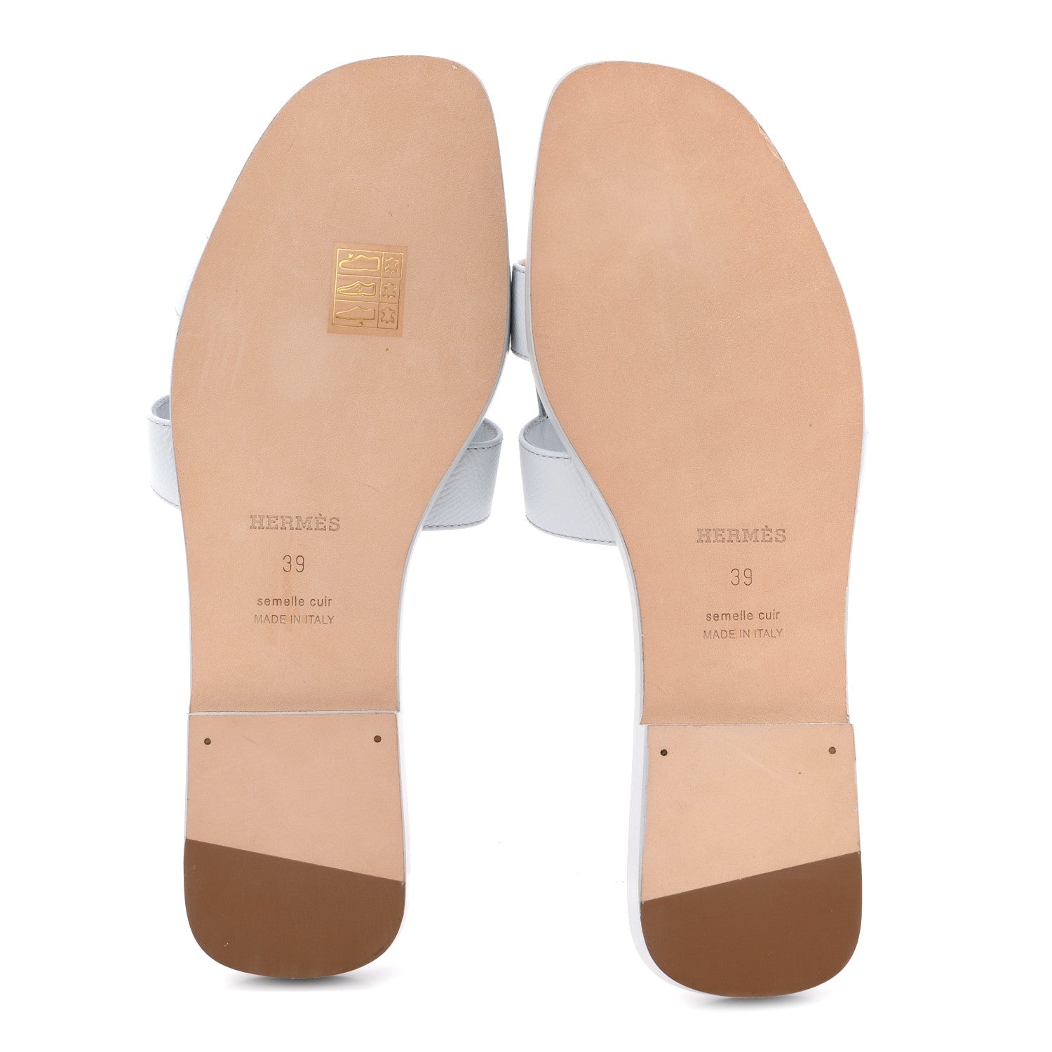 Hermes Epsom Oran Sandals 39 Bleu Glacier 1842153 – FASHIONPHILE