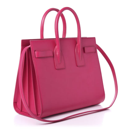 Saint Laurent Calfskin Small Sac De Jour Lipstick Fuchsia 3 of 9