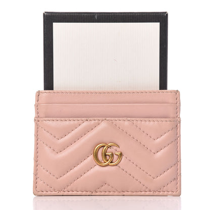 Gucci Calfskin Matelasse GG Marmont Card Holder Perfect Pink 7 of 7