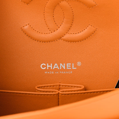Chanel Patent Quilted Medium Double Flap Orange 5 of 11