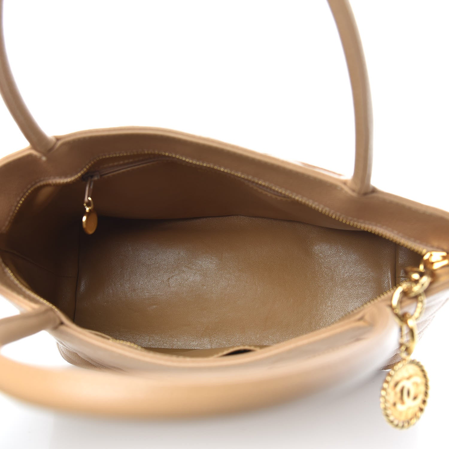 Chanel Caviar Quilted Medallion Tote Beige 5 of 12