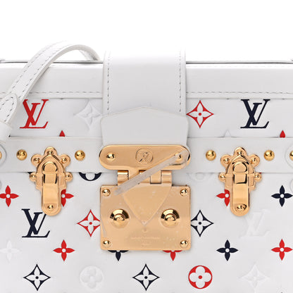 Louis Vuitton Lambskin Embossed Monogram Petite Malle Red White Blue 7 of 10