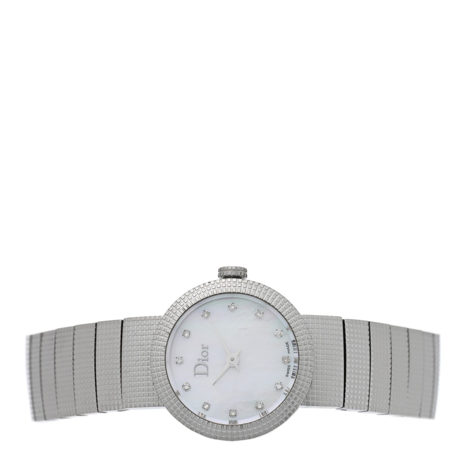 Christian Dior Stainless Steel Diamond Mother of Pearl 23mm La D De Dior Quartz Watch 2 of 4