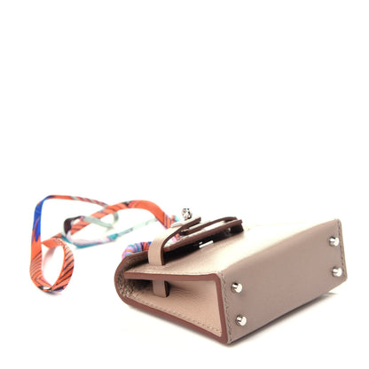 Hermes Tadelakt Mini Kelly Twilly Bag Charm Argile 4 of 9