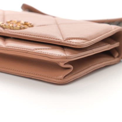 Chanel Lambskin Quilted Chanel 19 Wallet On Chain WOC Brown 11 of 14