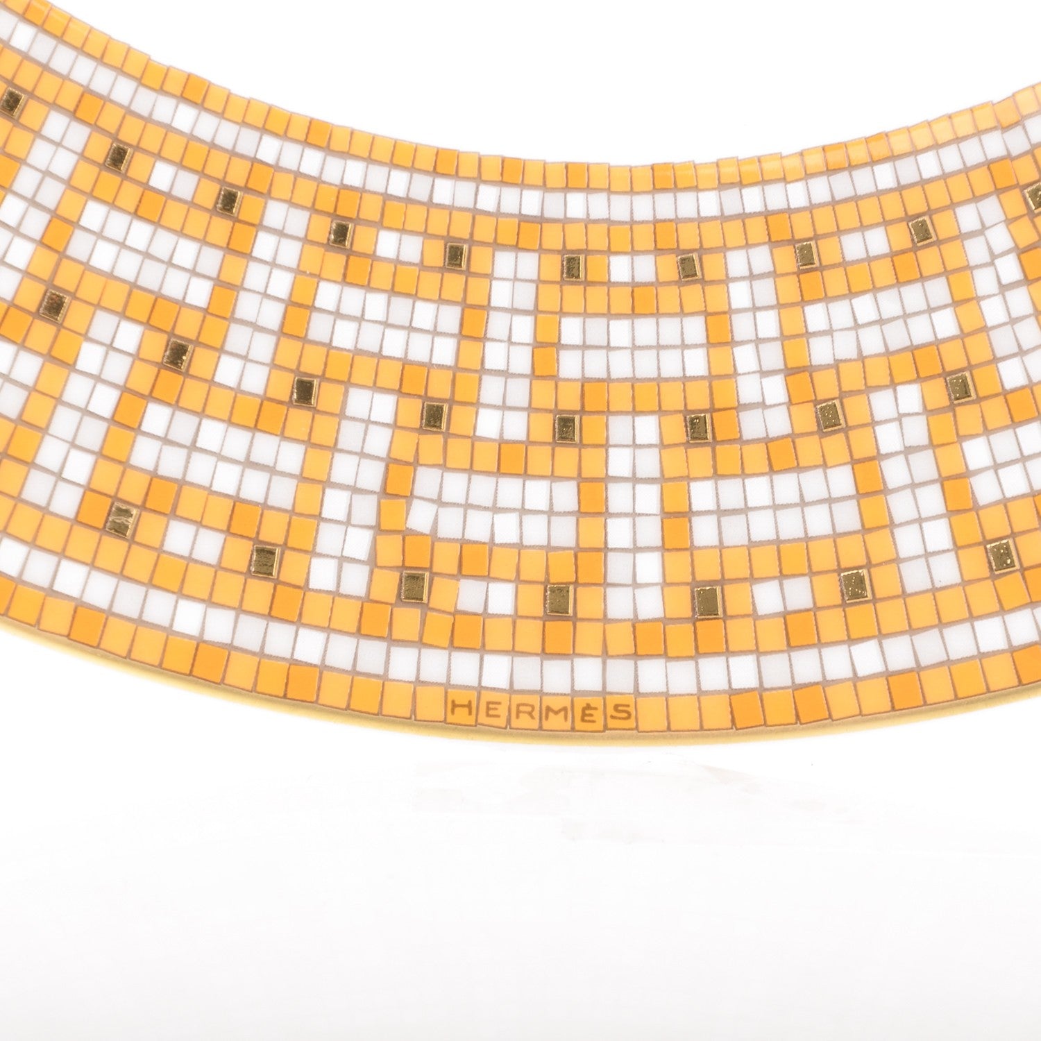 Hermes Porcelain Mosaique Au 24 Gold Dinner Plate Set of 2 4 of 5