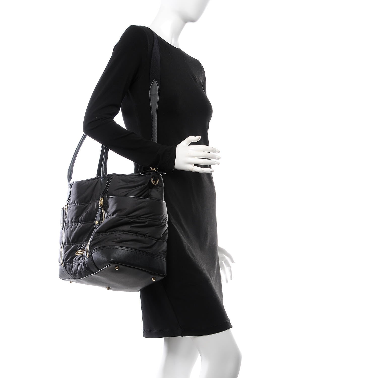 Burberry Nylon Large Olympia Diaper Bag Black 2 of 7