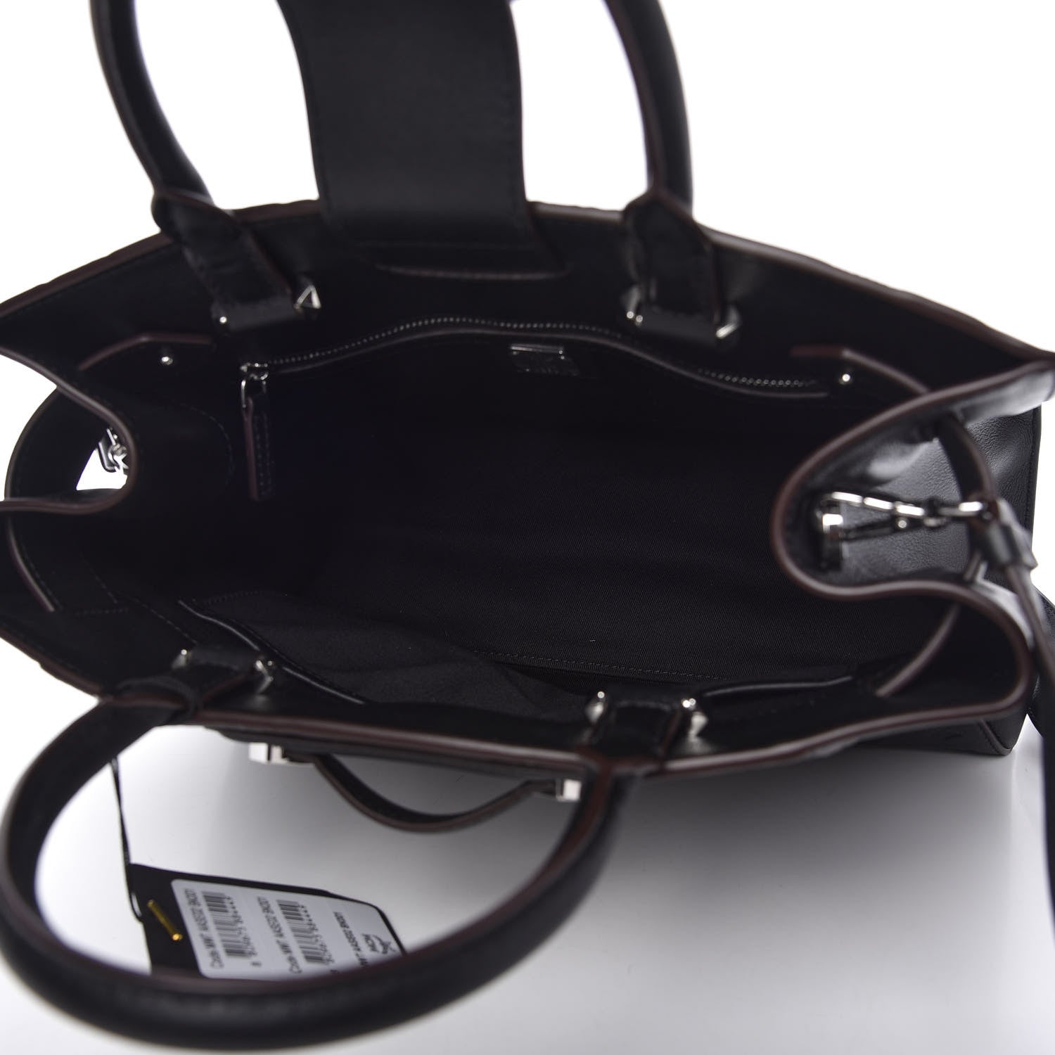 MCM Calfskin Ottomar Monogram Medium Essential Tote Black 5 of 11