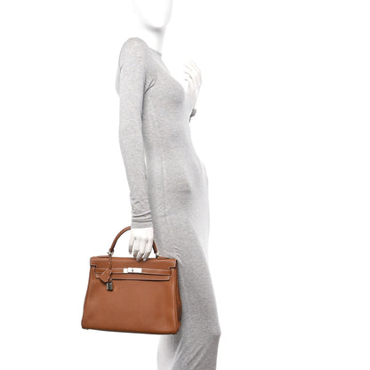 Hermes Togo Kelly Retourne 32 Gold 2 of 14