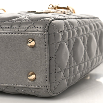 Christian Dior Lambskin Cannage Small Lucky Badges My Lady Dior Grey 7 of 7