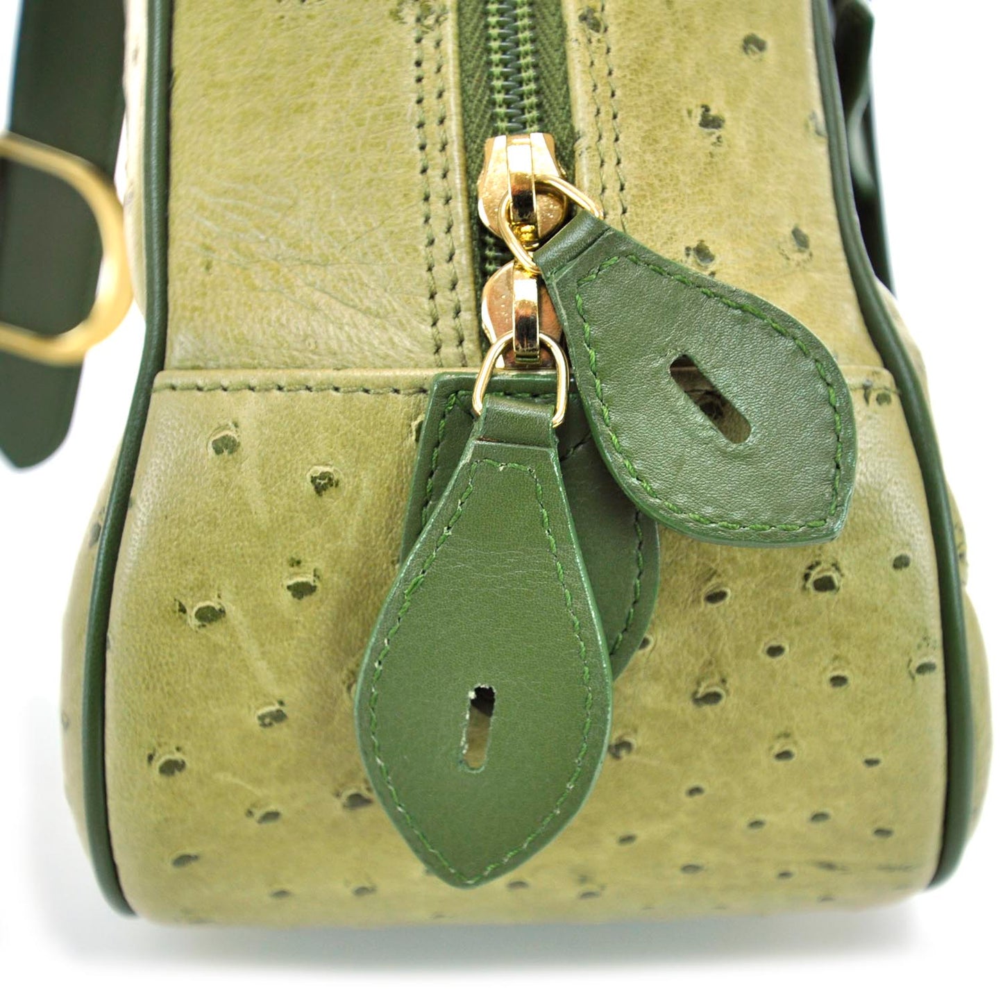 Ostrich Saddle Bowler Green
