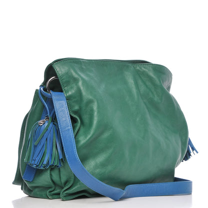 Loewe Calfskin Flamenco Shoulder Bag Green 3 of 14