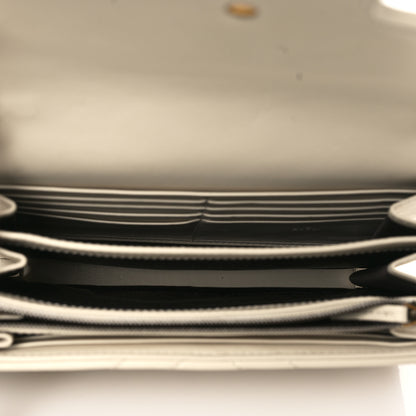 Gucci Calfskin Matelasse GG Marmont Chain Wallet Mystic White 5 of 9