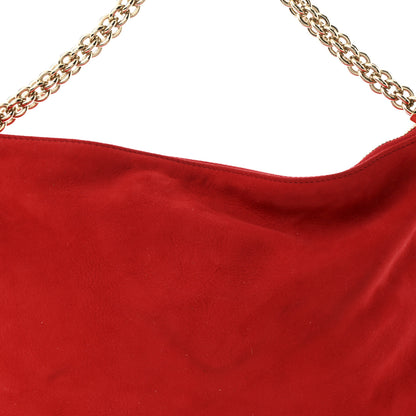 Jimmy Choo Suede Callie Shoulder Bag Red 7 of 9