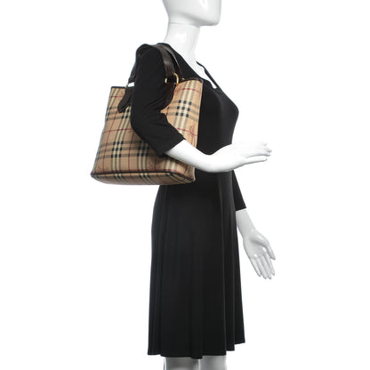 Burberry Haymarket Check Small Onslow Tote Chocolate 2 of 19