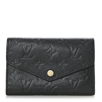 Louis Vuitton Empreinte Compact Curieuse Wallet Black 1 of 8