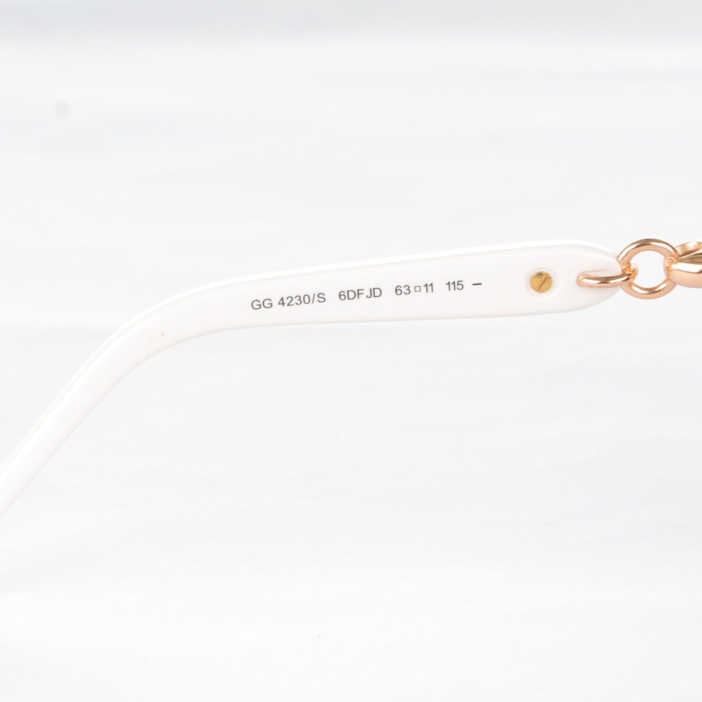 Crystal Marina Chain Aviator Sunglasses 4230/S White