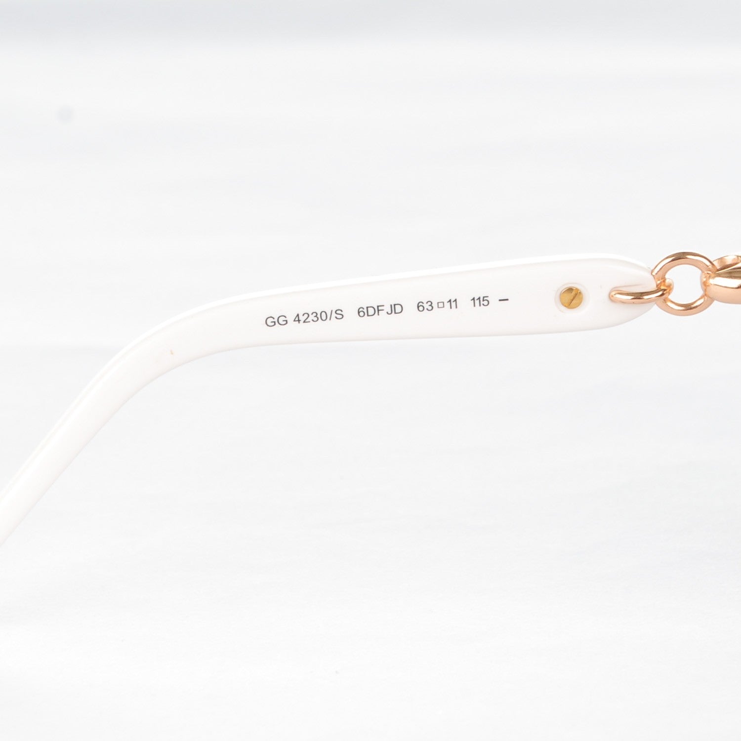 Gucci Crystal Marina Chain Aviator Sunglasses 4230/S White 4 of 5