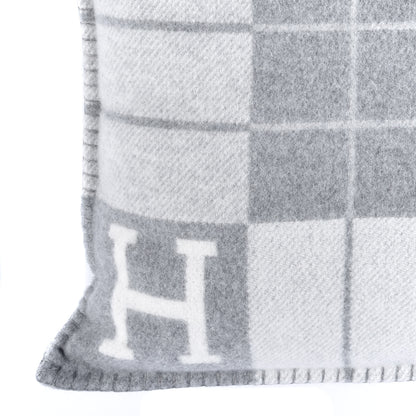 Hermes Wool Cashmere Avalon III Pillow PM Ecru Gris Clair 3 of 4