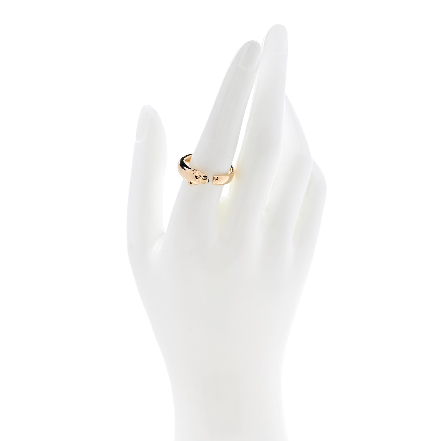 Cartier 18K Yellow Gold Tsavorite Onyx Panthère De Cartier Ring 57 8 2 of 6