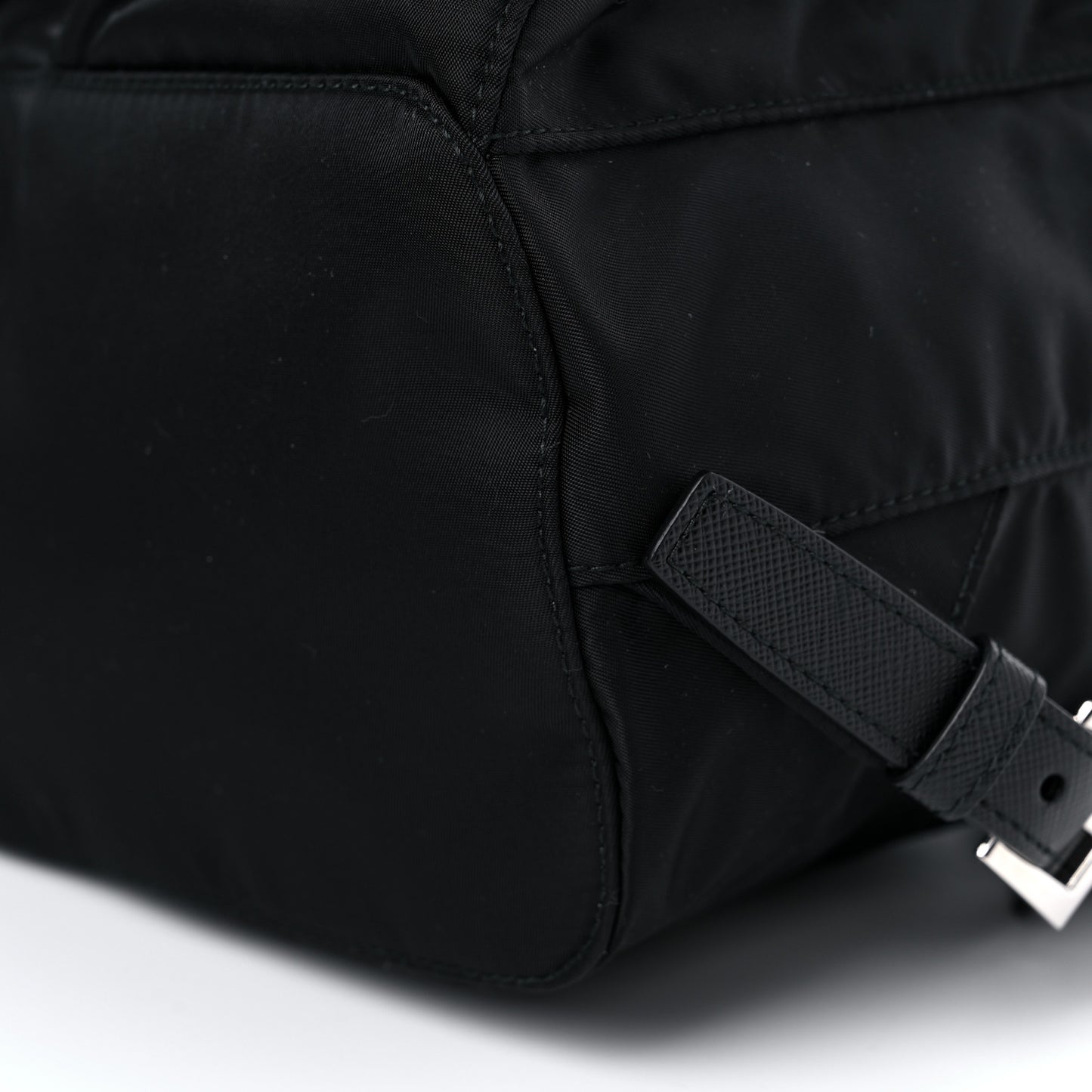 Tessuto Nylon Saffiano Medium Backpack Black