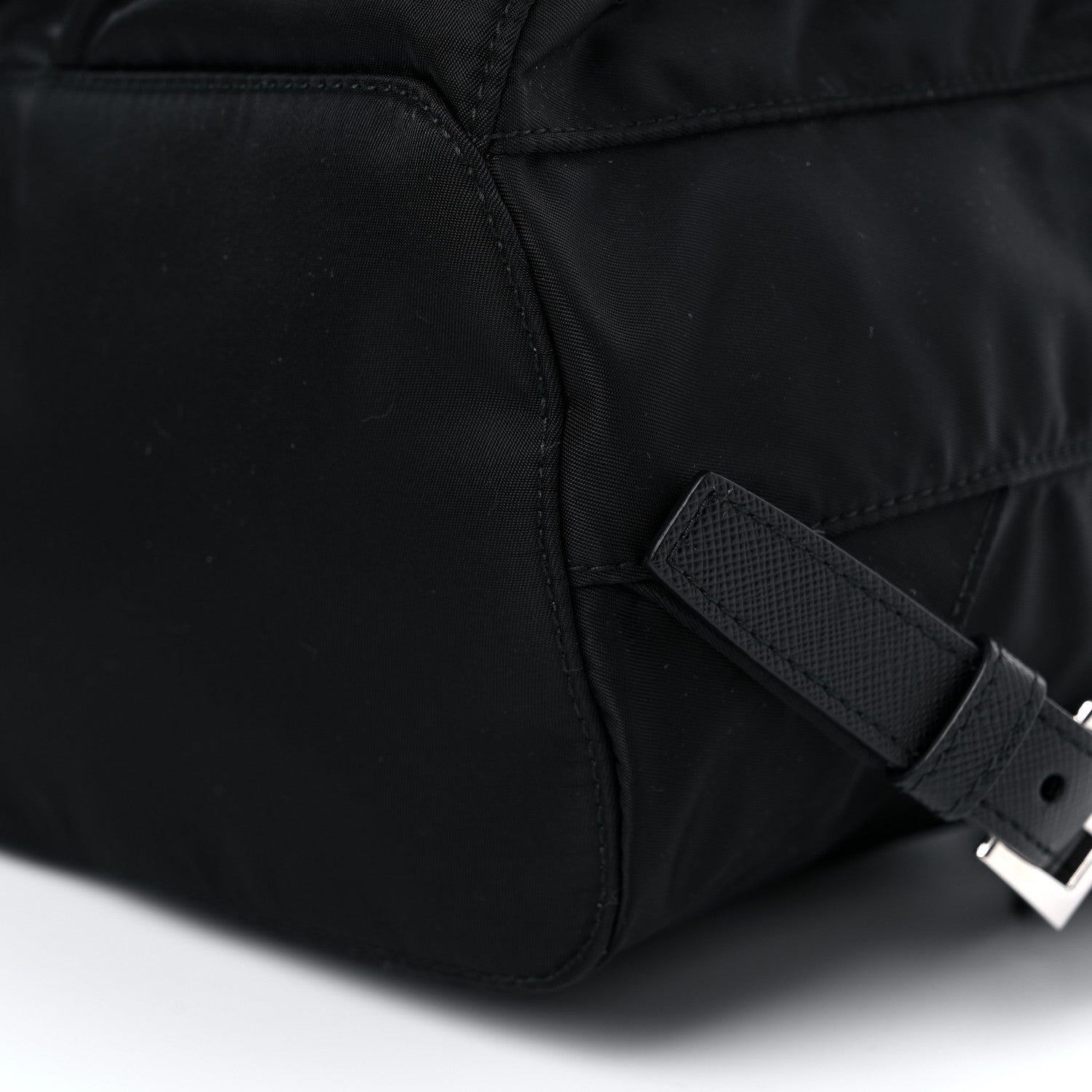 Prada Tessuto Nylon Saffiano Medium Backpack Black 9 of 10