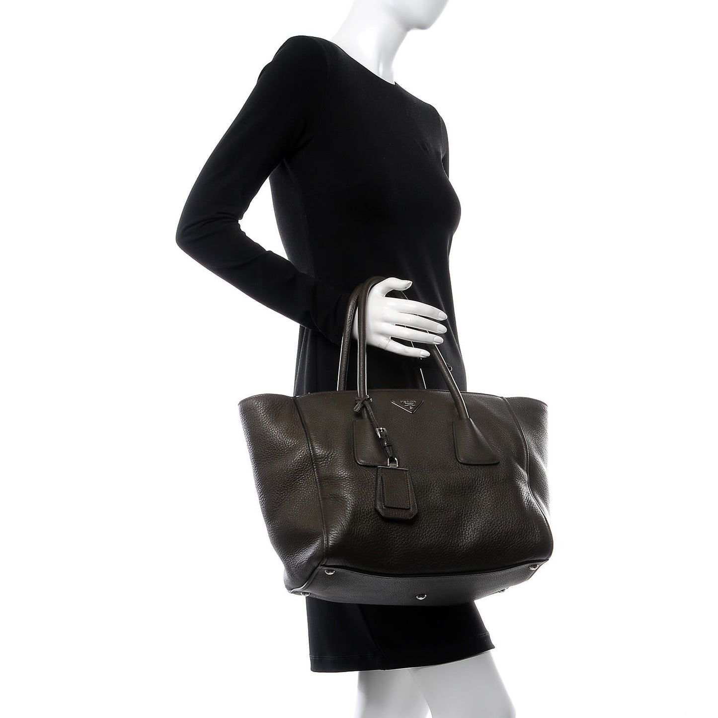 Cervo Deerskin Twin Pocket Tote Militare