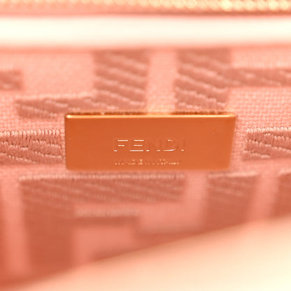 Fendi Vitello Seta Canvas FF Embroidered Mini Peekaboo Iconic Satchel Rosa Confetto 6 of 11