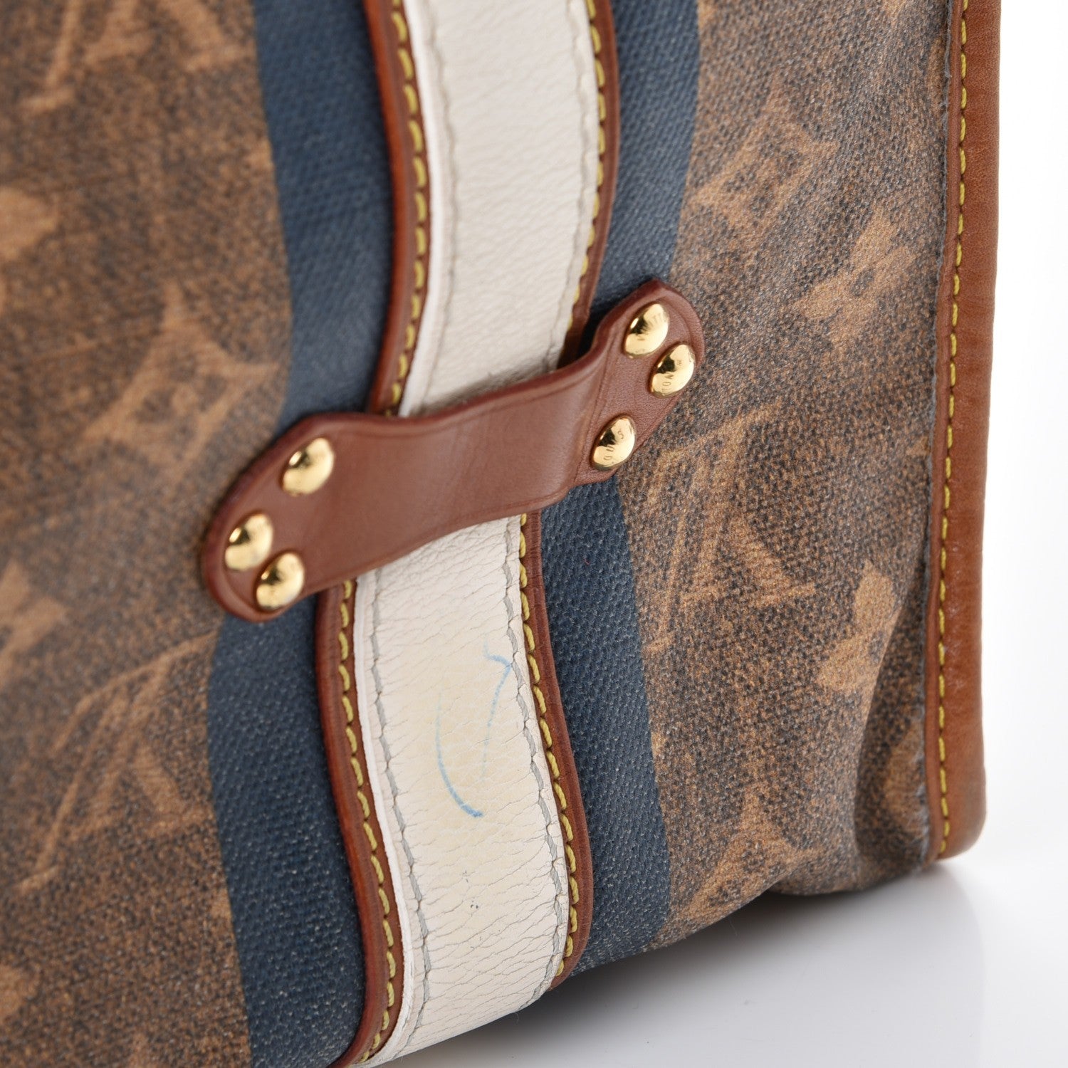 Louis Vuitton Monogram Rayures Tisse Sac GM Blue 16 of 16