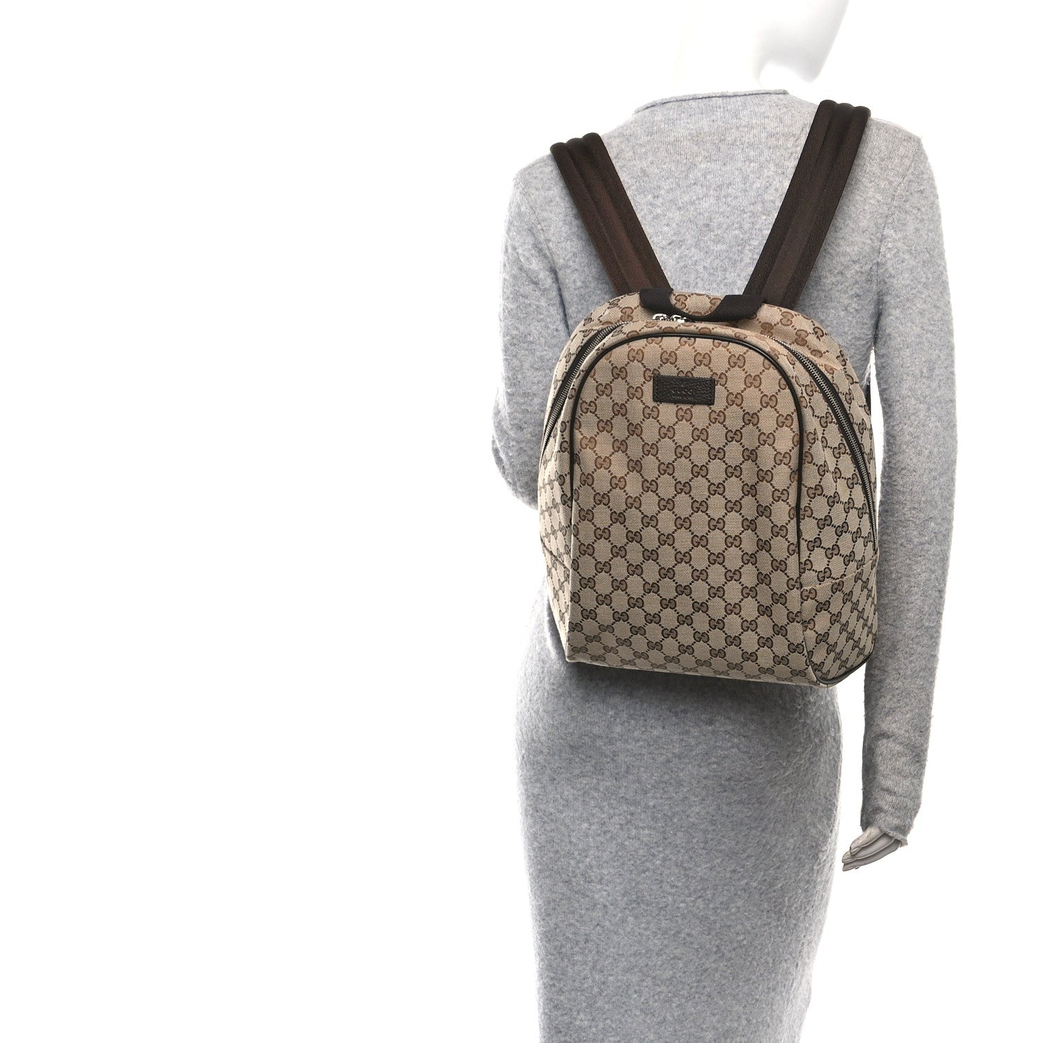 Gucci Monogram Travel Backpack Dark Brown 2 of 10