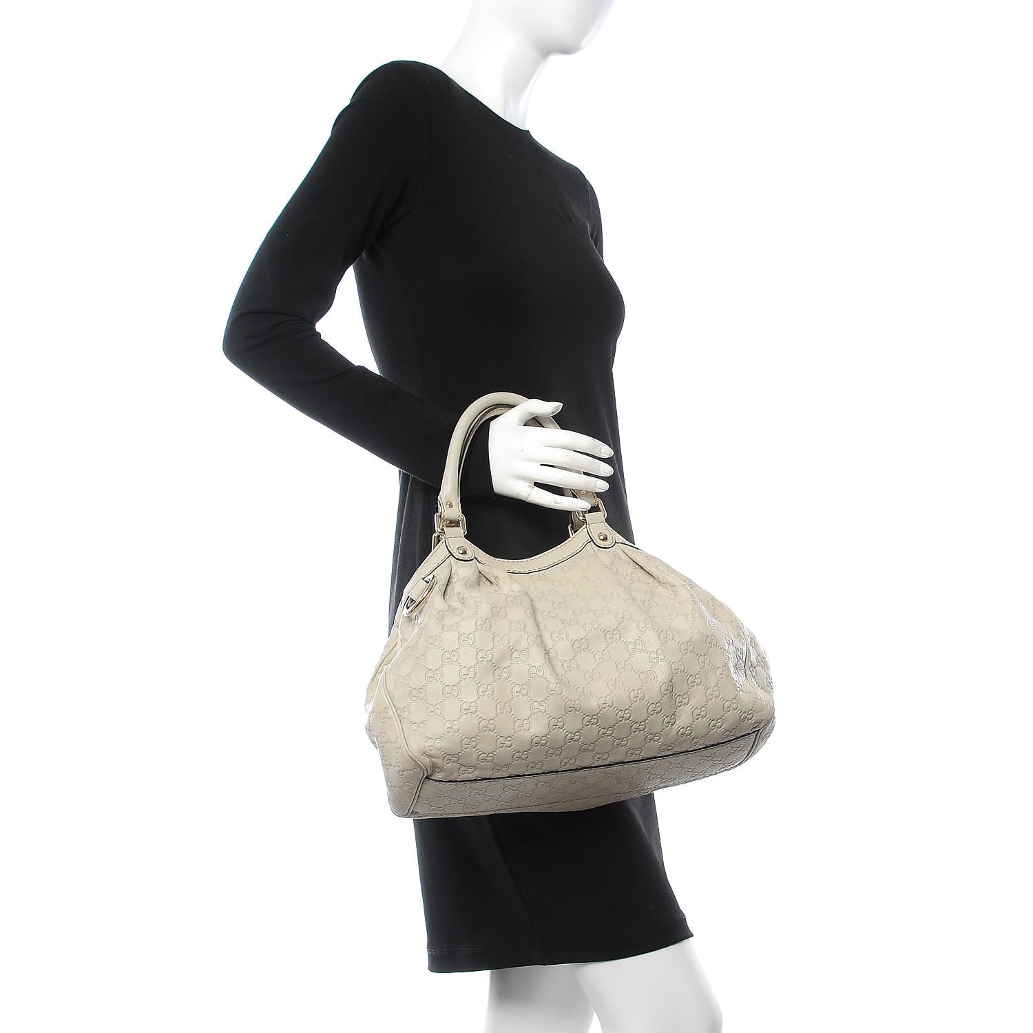 Gucci Guccissima Medium Sukey Tote Mystic White 2 of 7