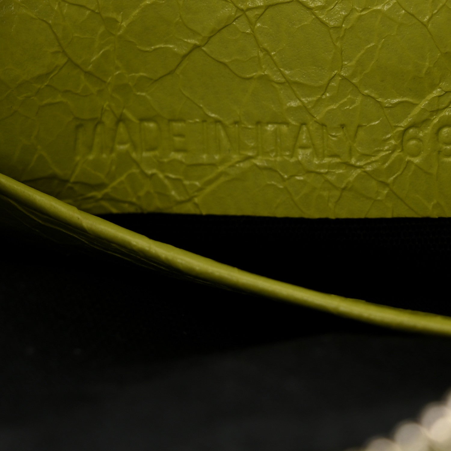 Balenciaga Agneau Arena Le Cagole Mini Purse With Chain Lime 7 of 11
