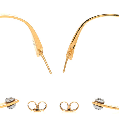 Louis Vuitton Metal Nanogram Hoop Earrings Gold 3 of 5