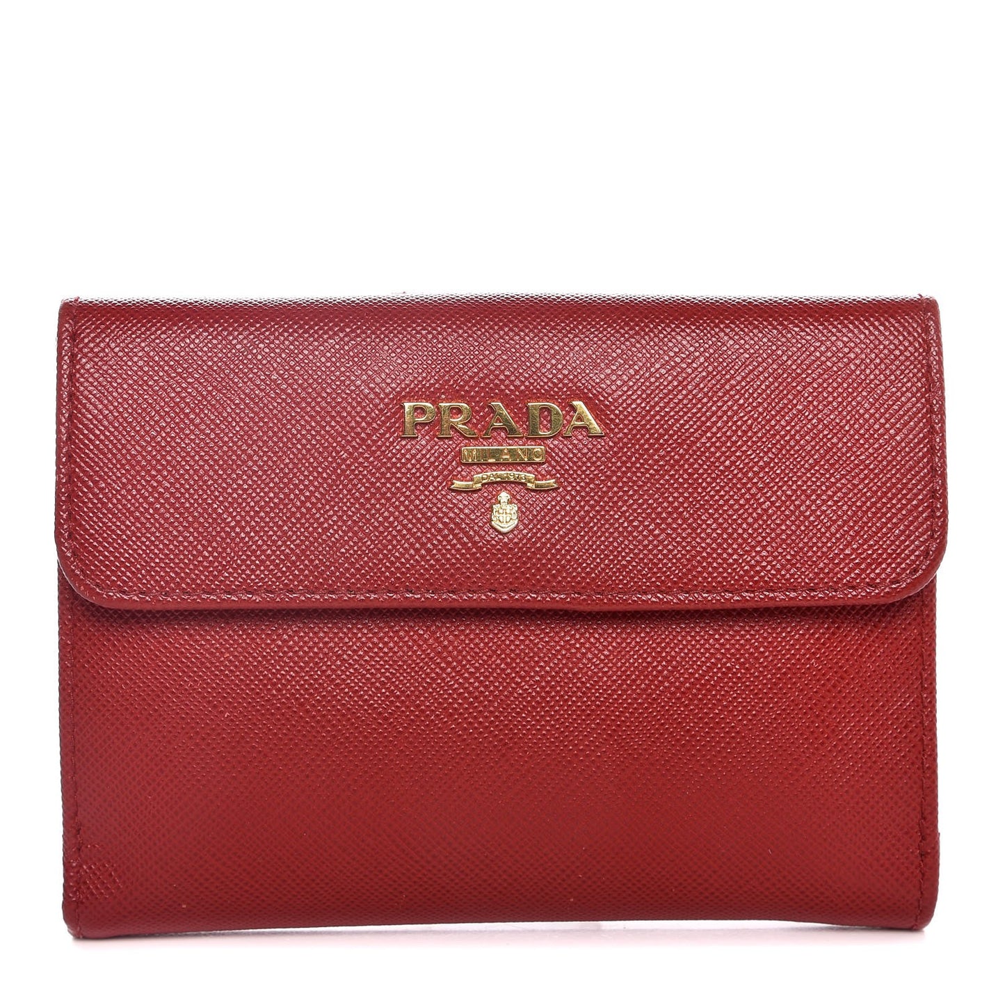 Saffiano Metal Flap Wallet Fuoco