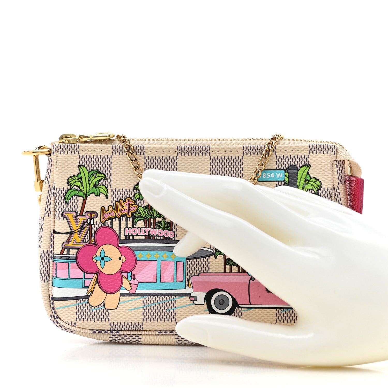 Louis Vuitton Damier Azur 2021 Christmas Animation Hollywood Mini