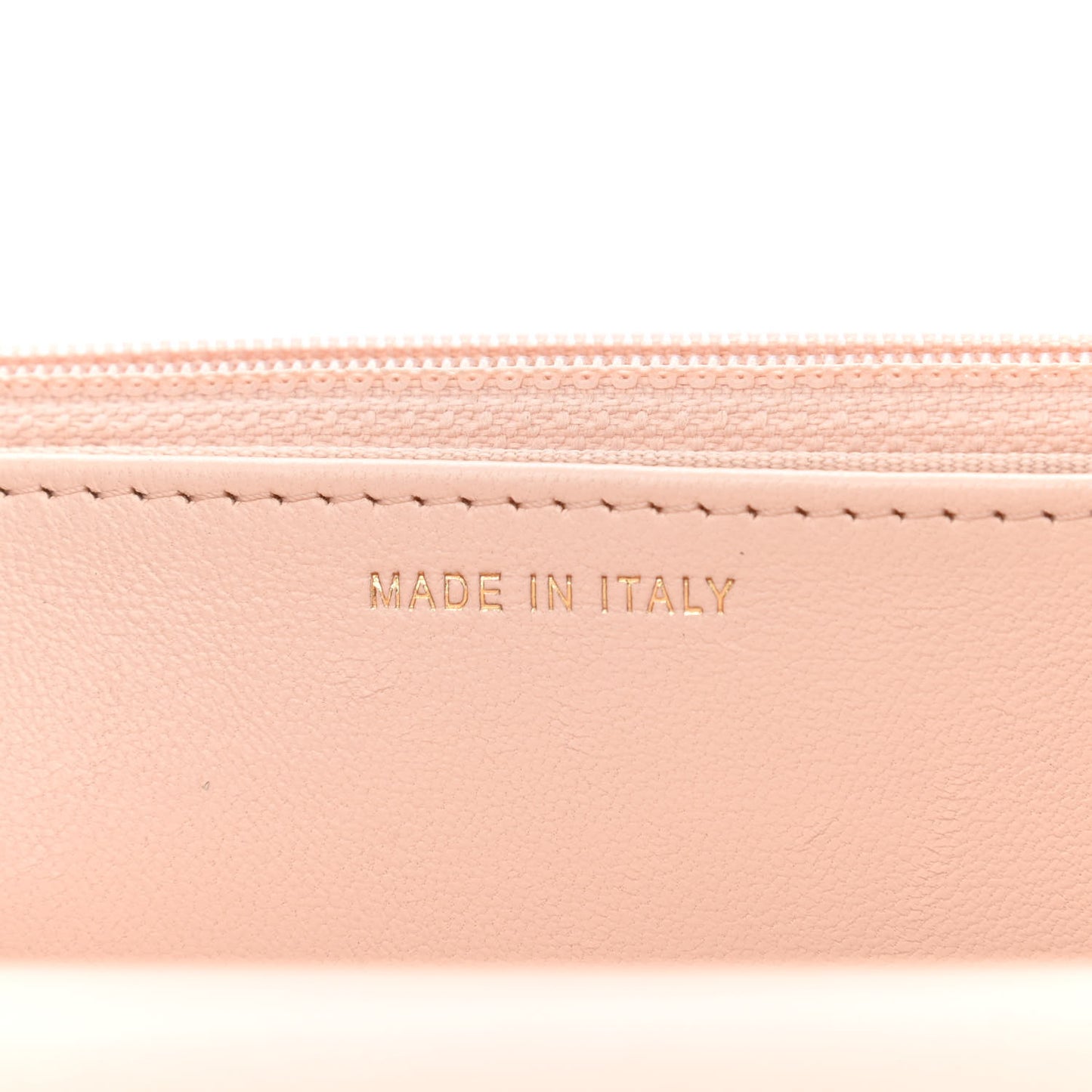 Lambskin Quilted Trendy CC Wallet On Chain WOC Light Beige