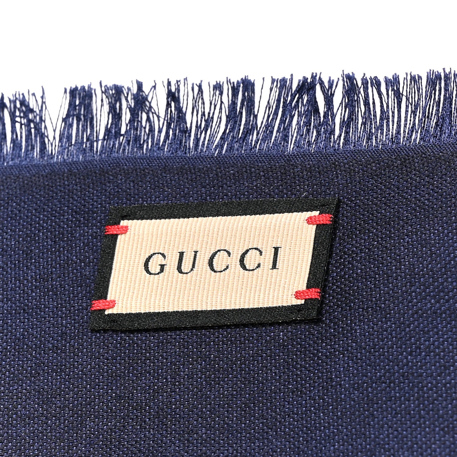 Gucci Wool Silk GG Jacquard Shawl Blue 2 of 4