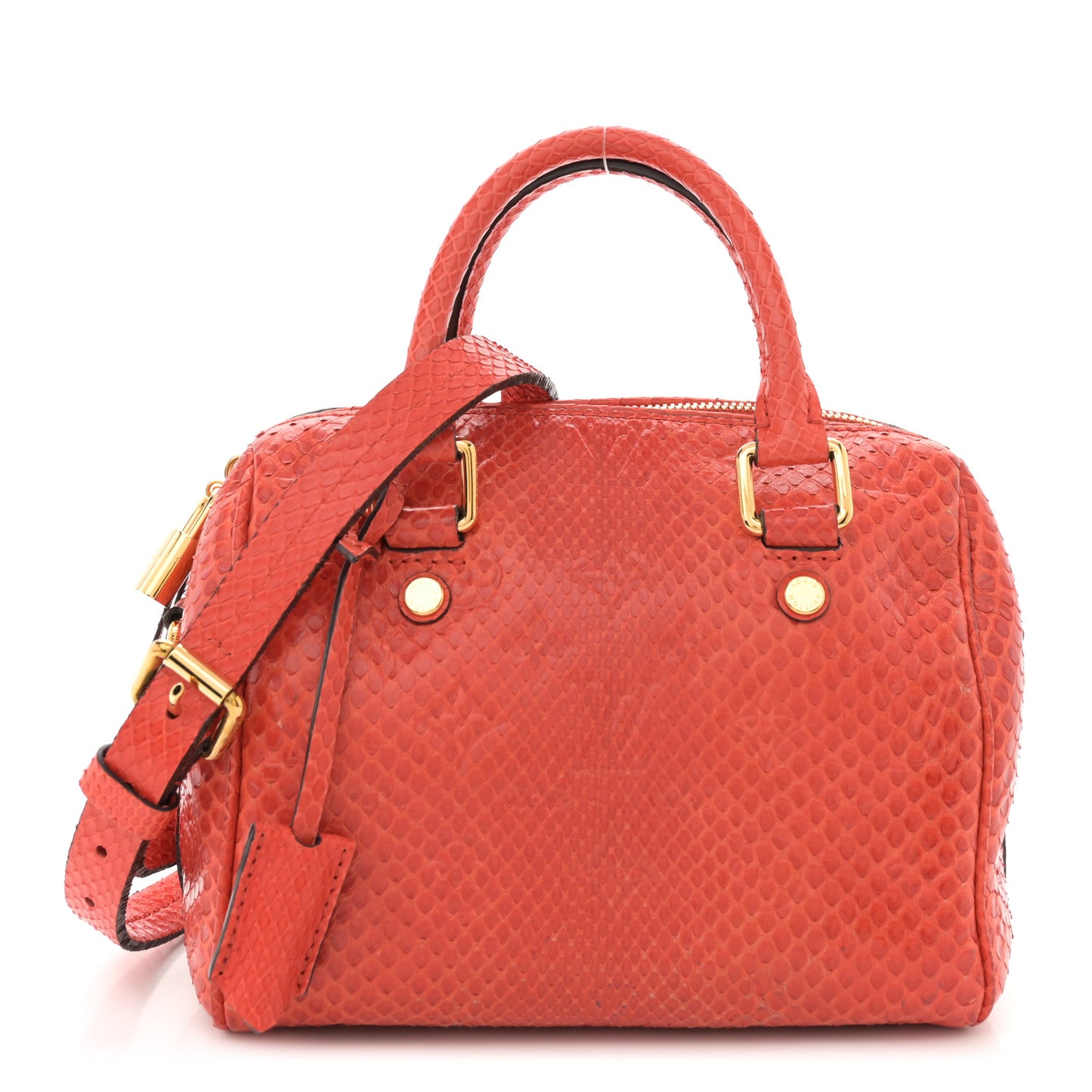 Snakeskin Embossed Monogram Speedy Bandouliere 20 Orient