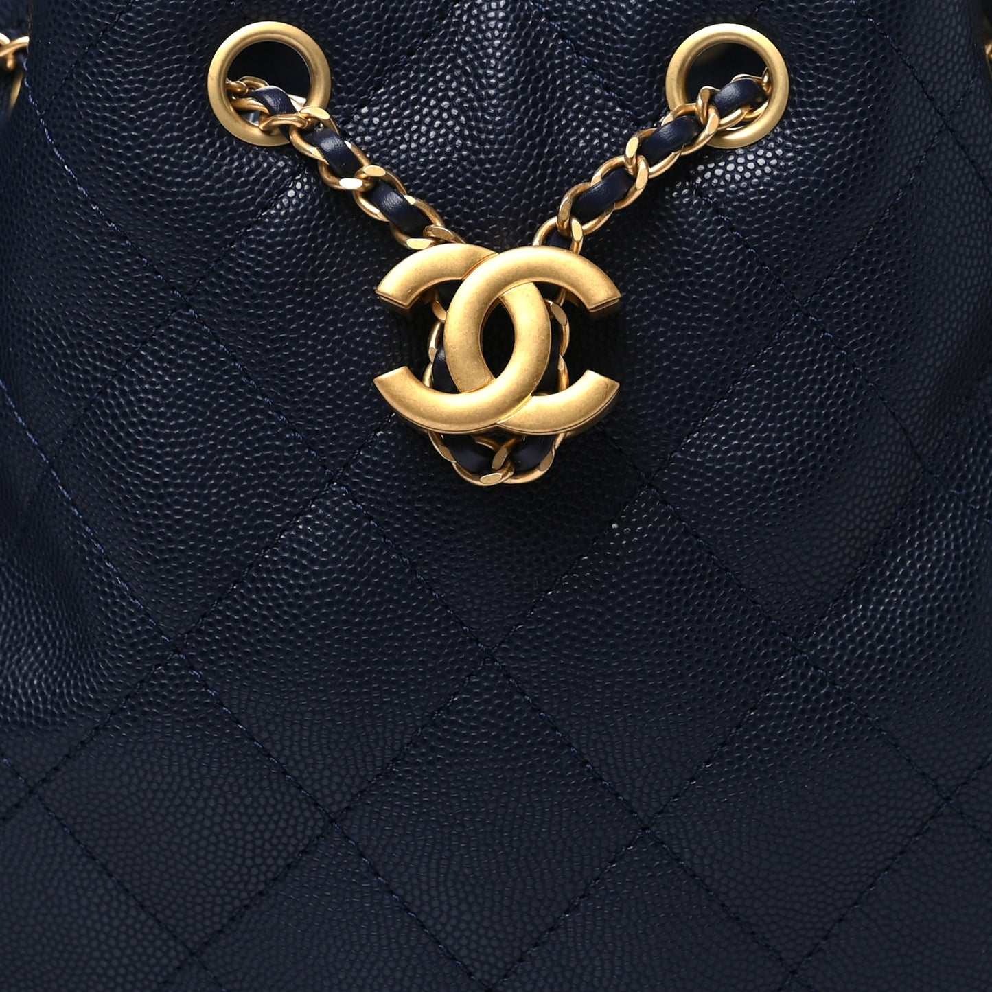 Caviar Quilted Small Chanel 25 Handbag Dark Navy