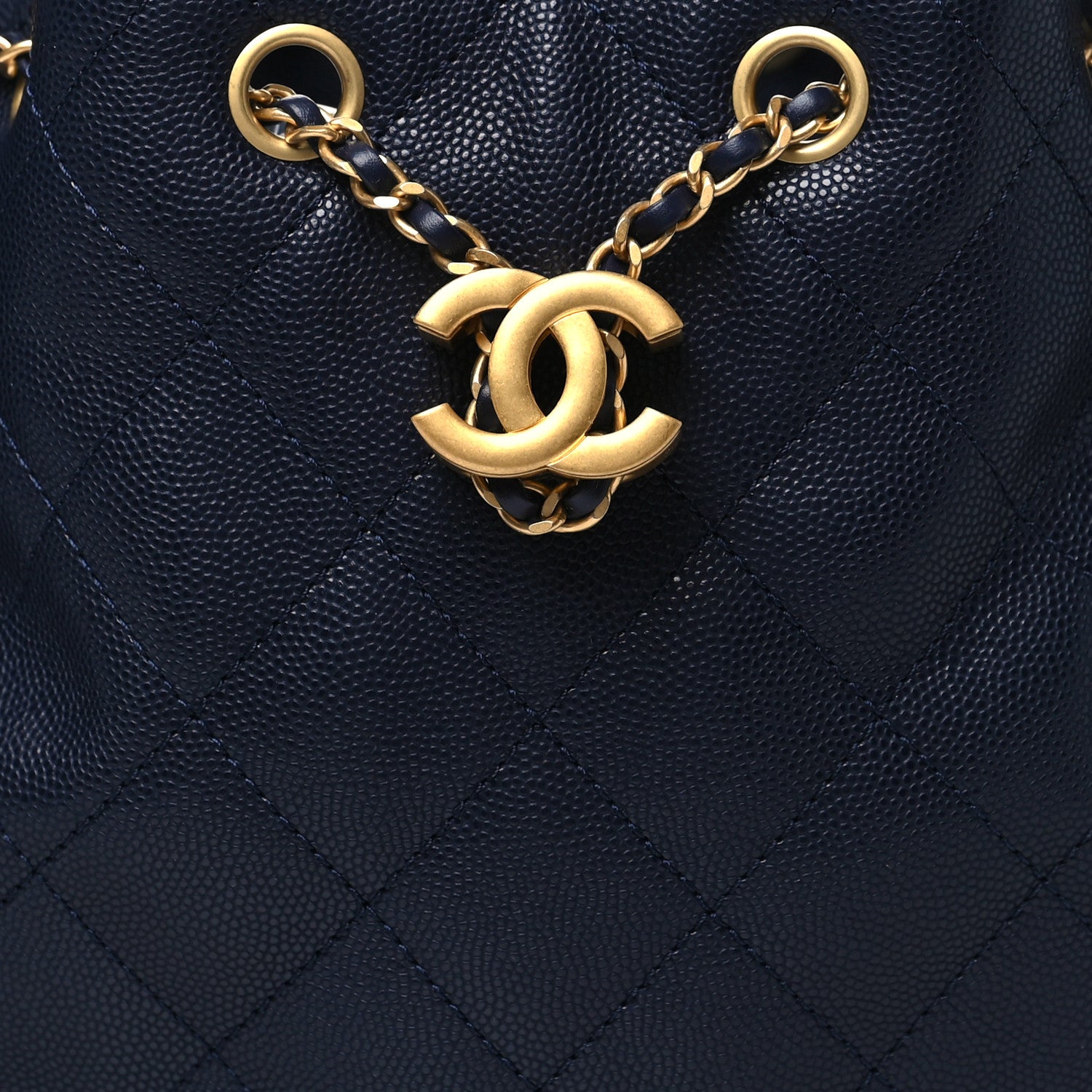 Chanel Caviar Quilted Small Chanel 25 Handbag Dark Navy 8 of 10